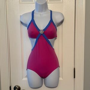 Pink and Blue One-Piece leotard